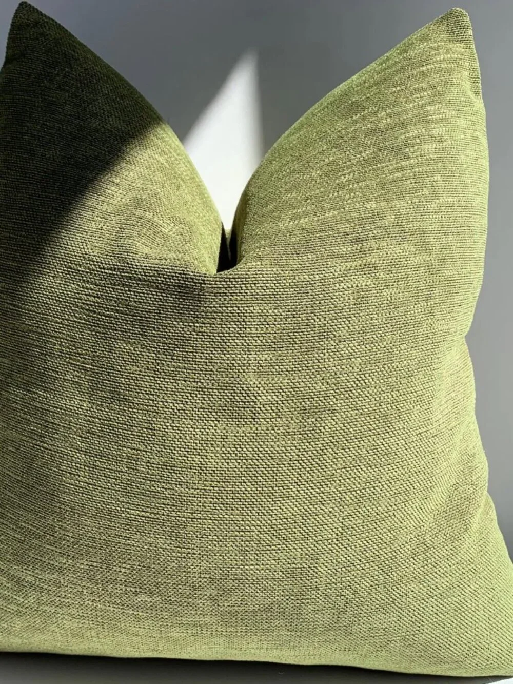 New 18x18 Linen + Cotton Pillow Cover, Olive Green